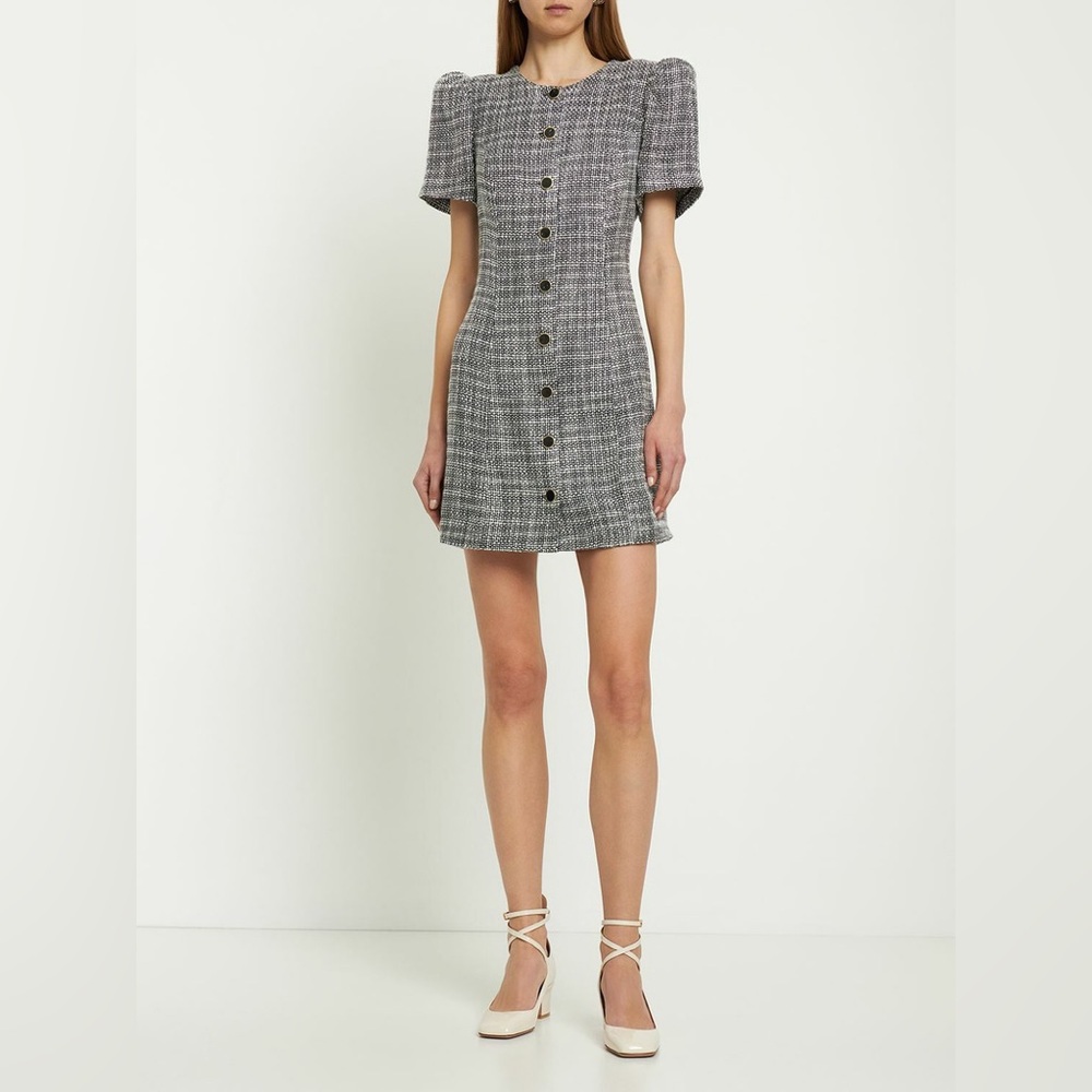 Reformation Gray Plaid Dress